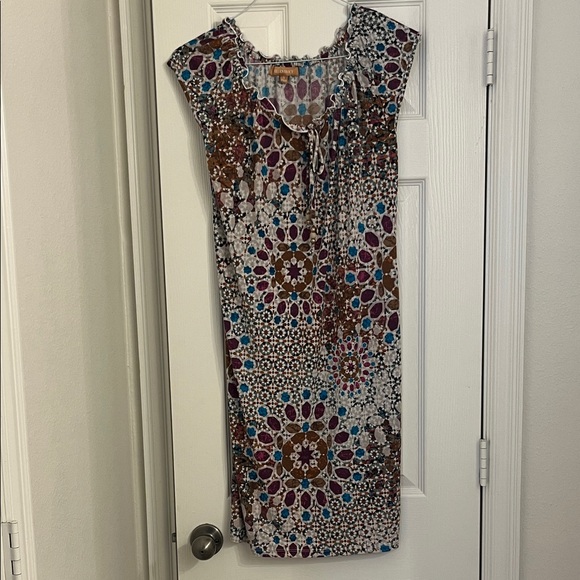 Ellen Tracy Multicolor Floral Midi Dress - Picture 1 of 4